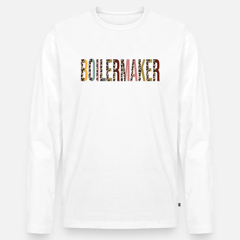 Kesselbauer - Männer Premium Bio Langarmshirt - Weiß