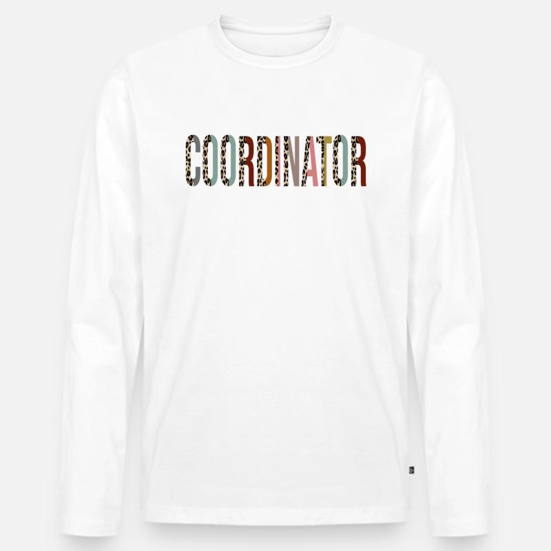 Koordinator - Männer Premium Bio Langarmshirt - Weiß
