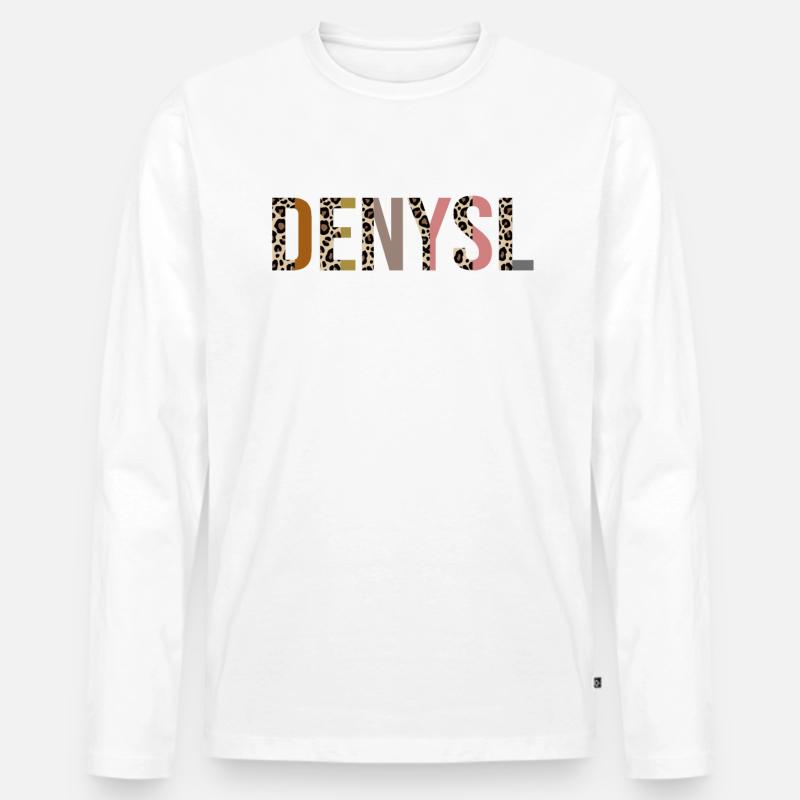 Denysl | - Männer Premium Bio Langarmshirt - Weiß