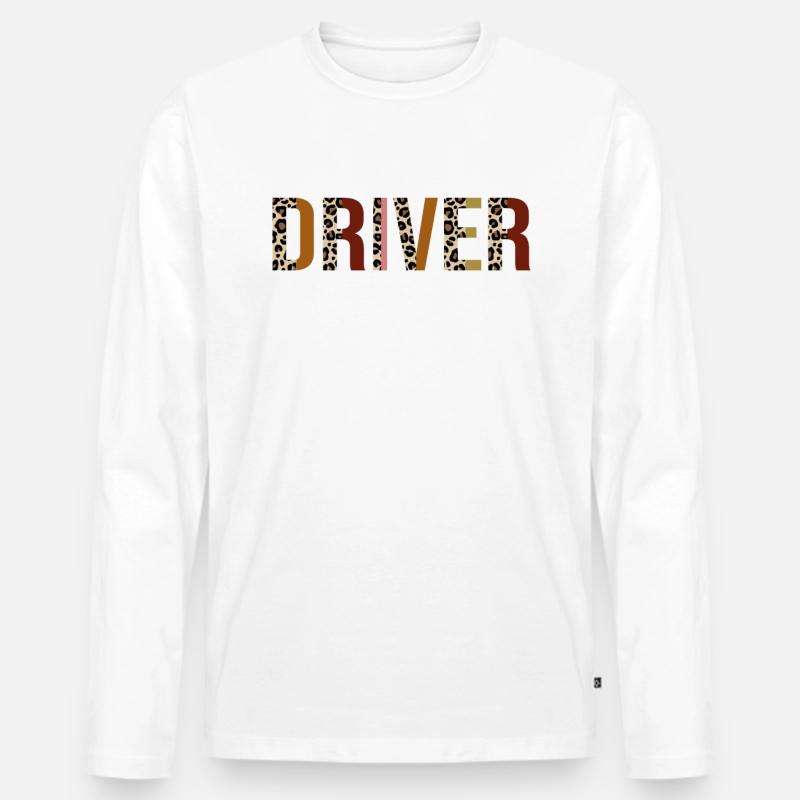 Fahrer - Männer Premium Bio Langarmshirt - Weiß