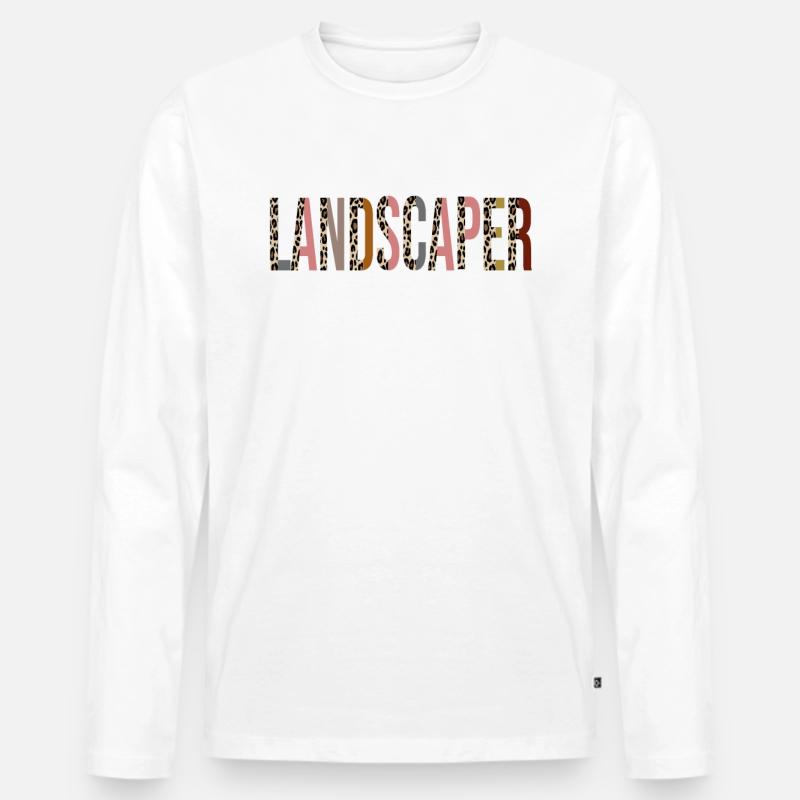Landschaftsgärtner - Männer Premium Bio Langarmshirt - Weiß