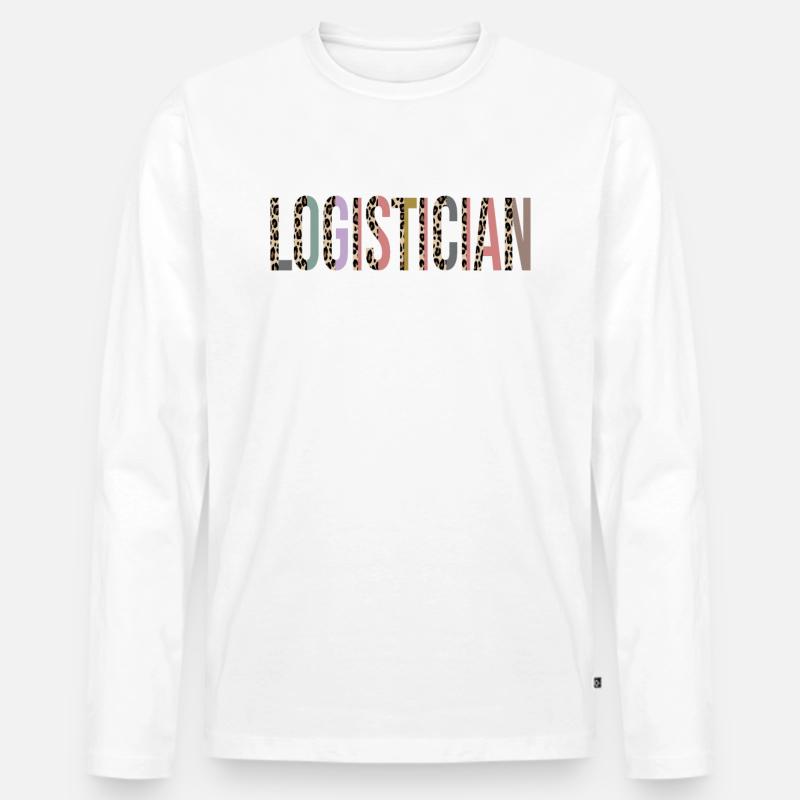 Logistiker - Männer Premium Bio Langarmshirt - Weiß