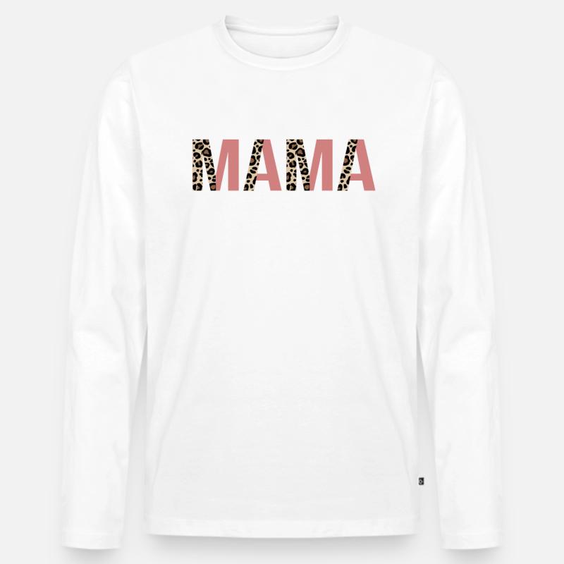 Mamma - Männer Premium Bio Langarmshirt - Weiß