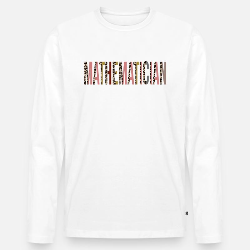 Mathematiker - Männer Premium Bio Langarmshirt - Weiß