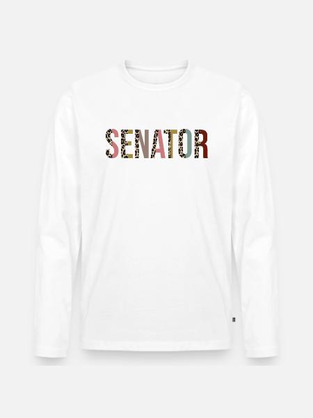 Senator - Men's Premium Organic Long Sleeve Shirt - white