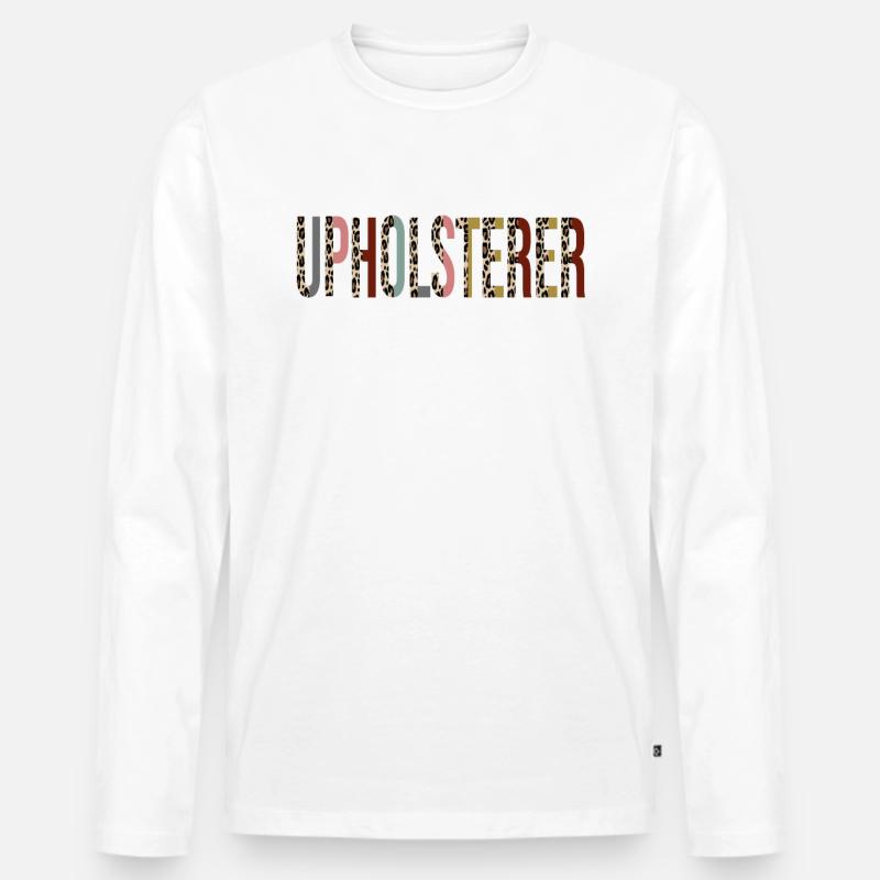 Polsterer - Männer Premium Bio Langarmshirt - Weiß