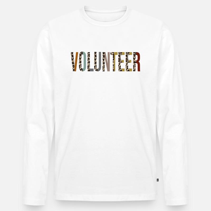 Freiwilliger - Männer Premium Bio Langarmshirt - Weiß