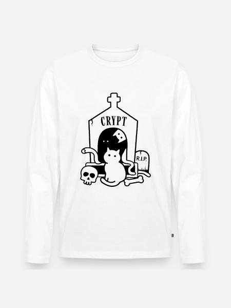 Tails from the Crypt V2 - Men's Premium Organic Long Sleeve Shirt - white