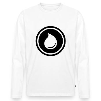 A drop in the ocean - Men's Premium Organic Long Sleeve Shirt - white - Front - Nico (187cm)