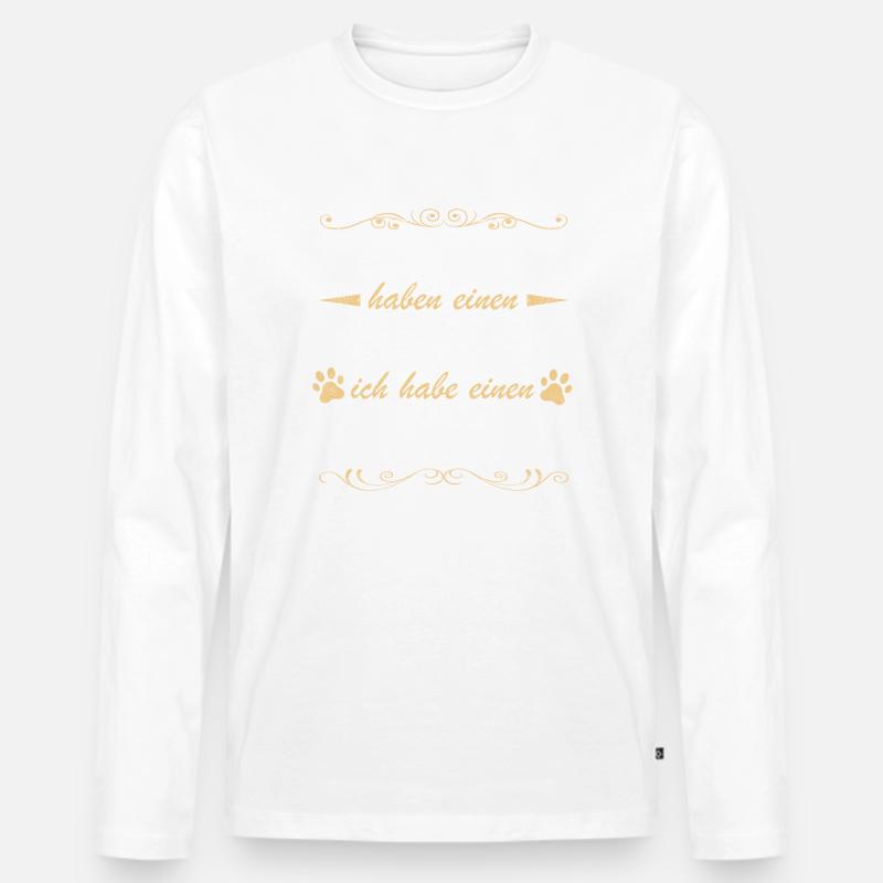 Labrador Hund Hundehalter - Männer Premium Bio Langarmshirt - Weiß