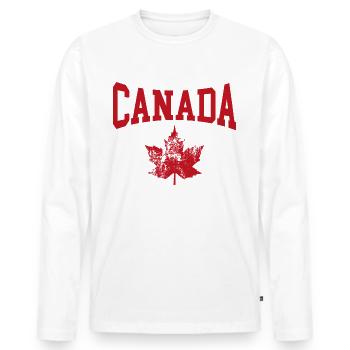 Canada - T-shirt manches longues Premium bio Homme - blanc - Devant - Nico (187cm)