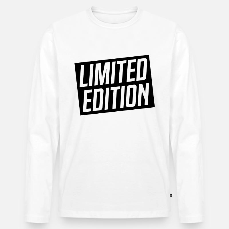limited edition spruch - Männer Premium Bio Langarmshirt - Weiß