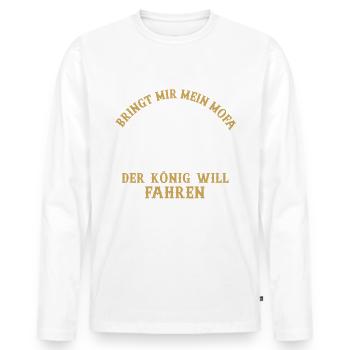Mofa Moped Mofafahrer Zweirad Geschenkidee - Männer Premium Bio Langarmshirt - Weiß - Vorne - Nico (187cm)