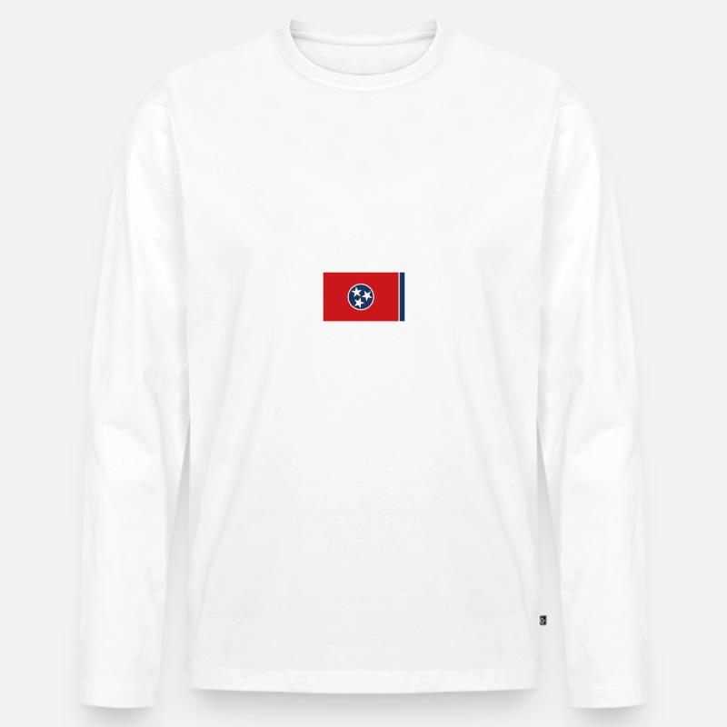 Tennessee - Männer Premium Bio Langarmshirt - Weiß