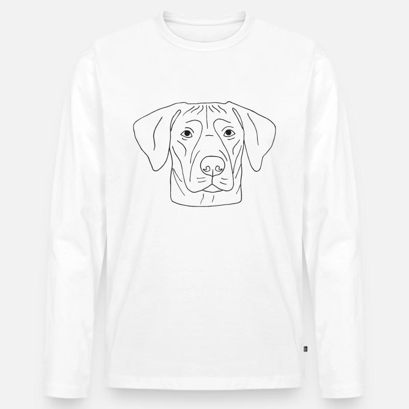 Rhodesian Ridgeback - Männer Premium Bio Langarmshirt - Weiß