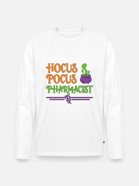 Pharmacist Halloween - Men's Premium Organic Long Sleeve Shirt - white