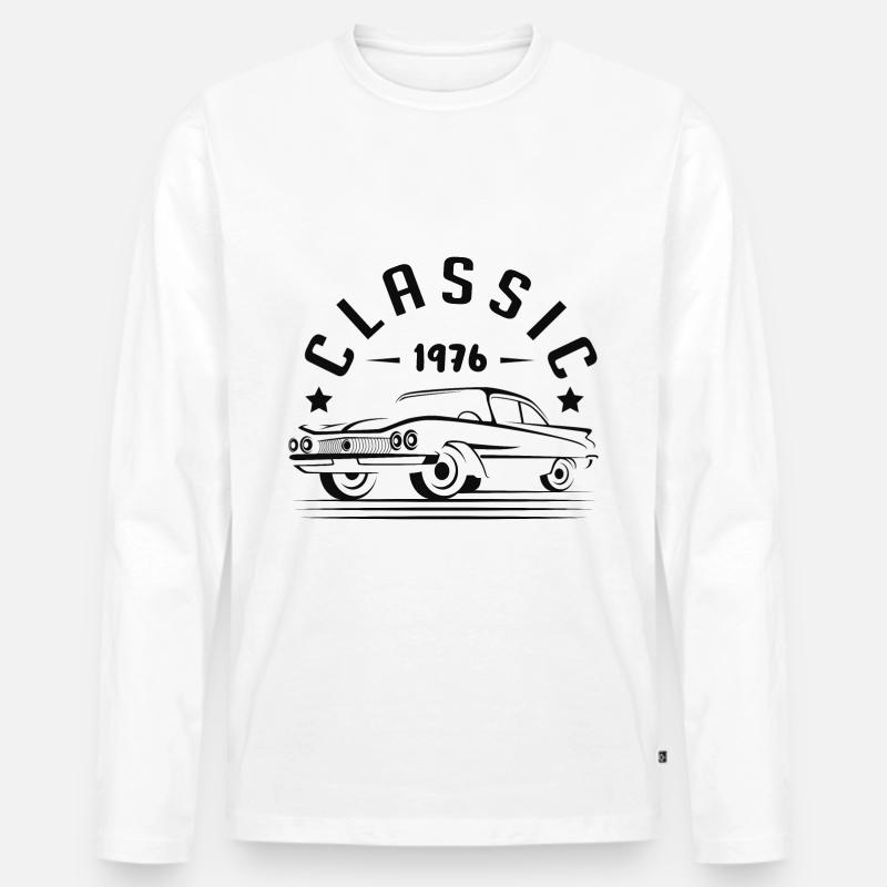 CLASSIC 1976 -Geschenkidee - - Männer Premium Bio Langarmshirt - Weiß