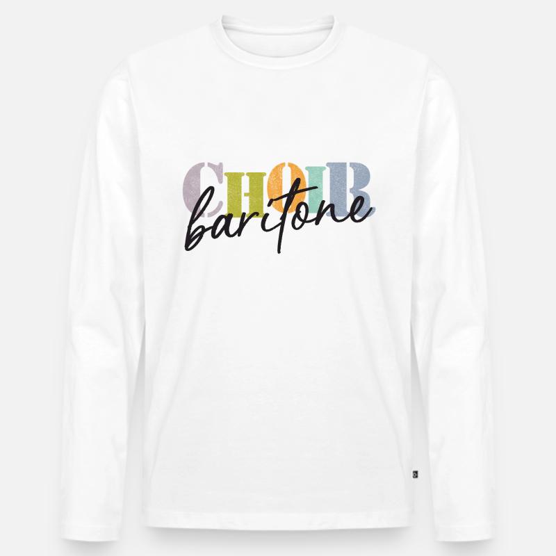 Choir - Baritone singer - Männer Premium Bio Langarmshirt - Weiß