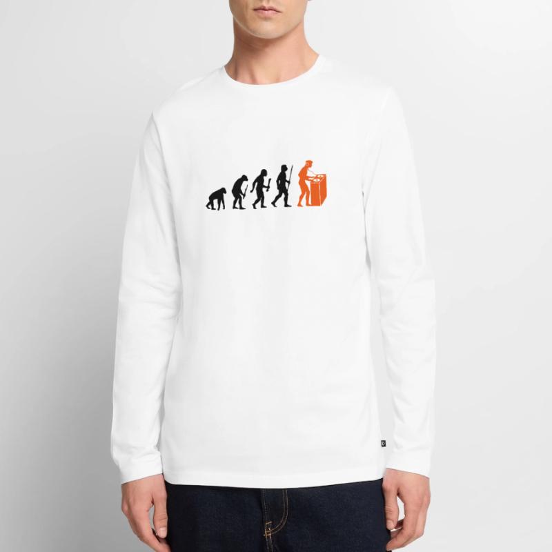 Evolution Techno Männer Premium Bio Langarmshirt