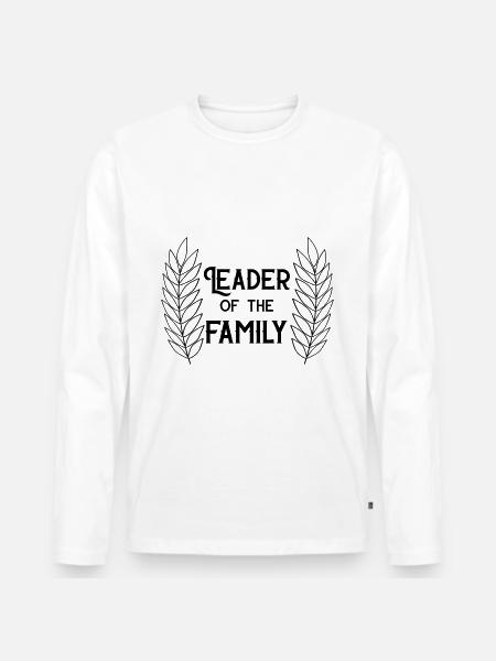family head - Men's Premium Organic Long Sleeve Shirt - white