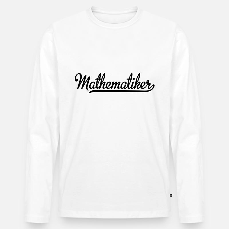 Mathematiker - Männer Premium Bio Langarmshirt - Weiß