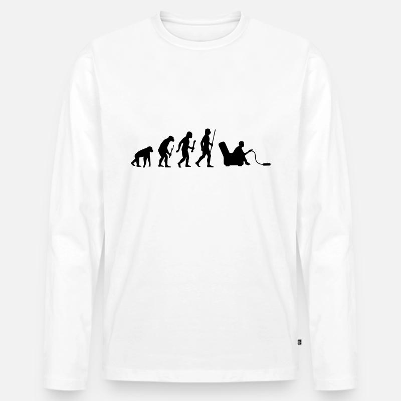 Evolution Gaming - Men's Premium Organic Long Sleeve Shirt - white