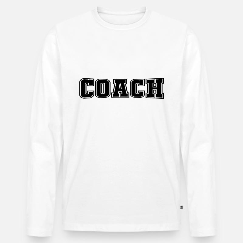 coaching - Männer Premium Bio Langarmshirt - Weiß
