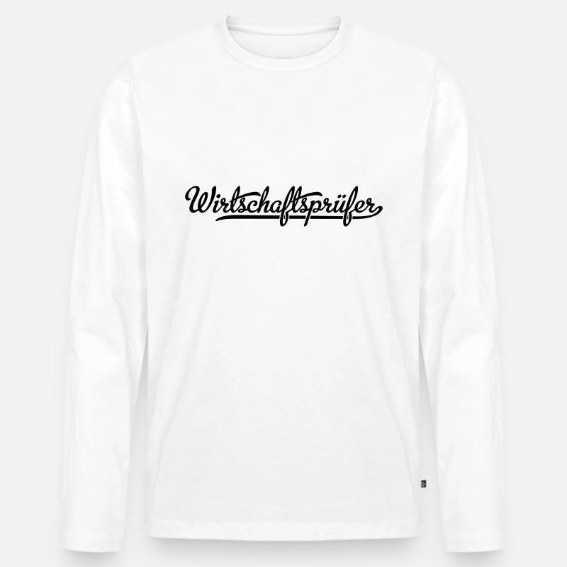 Wirtschaftsprüfer - Männer Premium Bio Langarmshirt - Weiß