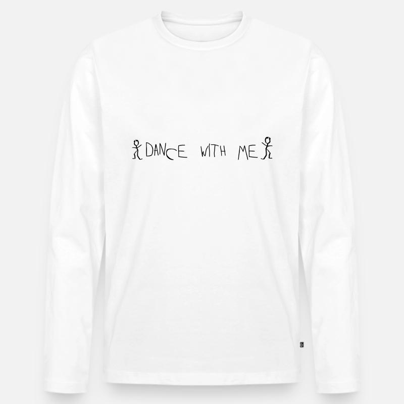 Dance with me - Männer Premium Bio Langarmshirt - Weiß