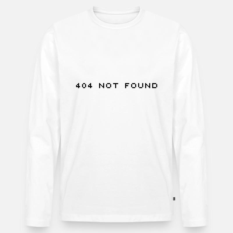 404 Not Found - Männer Premium Bio Langarmshirt - Weiß