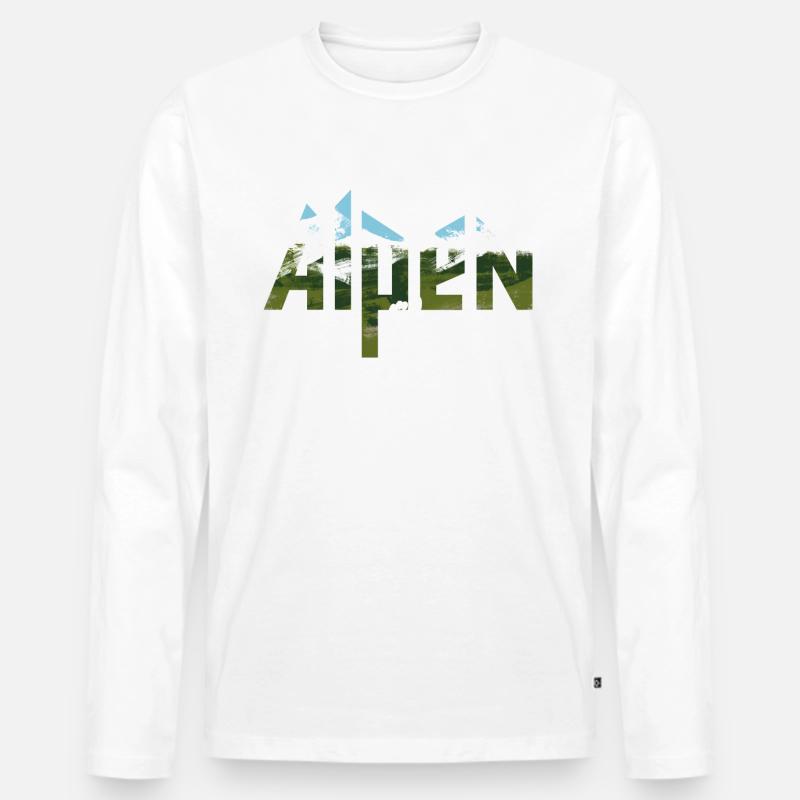 Alpenüberquerung 2025 Tegernsee Sterzing, Rad - Männer Premium Bio Langarmshirt - Weiß
