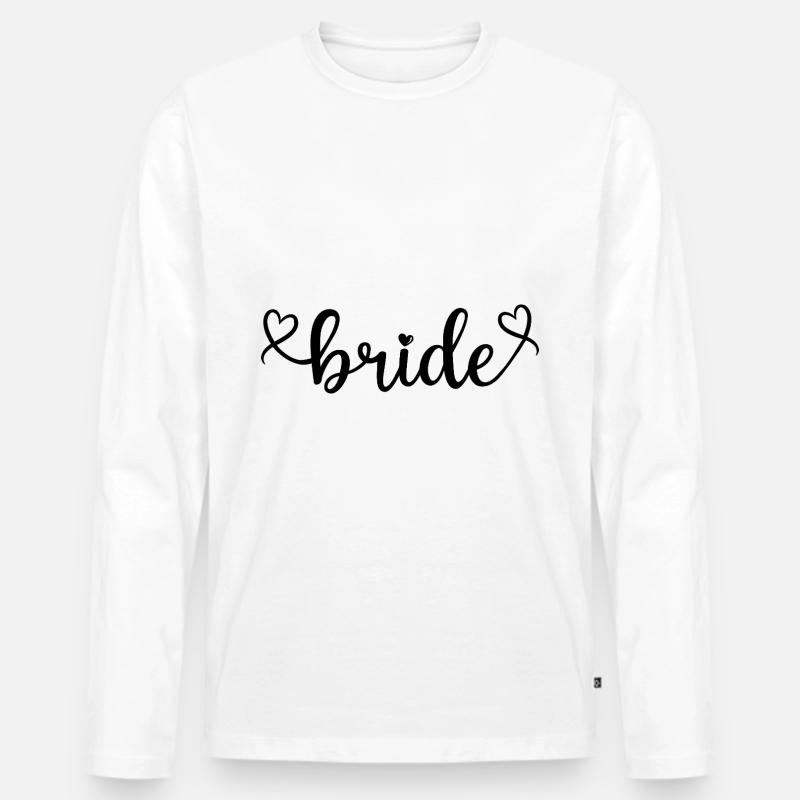 Bride - Männer Premium Bio Langarmshirt - Weiß