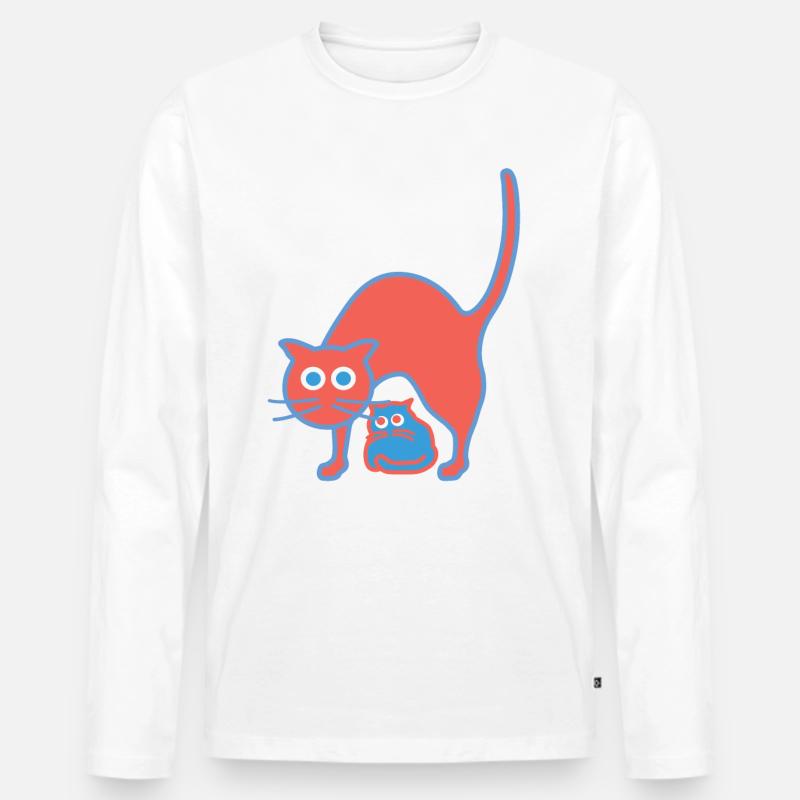 Tiff und Toeff 2 - Männer Premium Bio Langarmshirt - Weiß