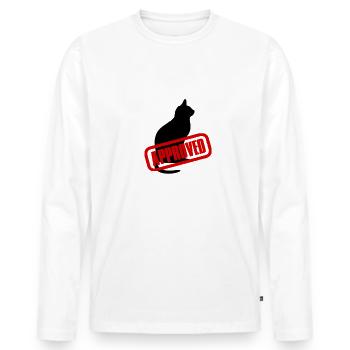 Expérience Chats Amour des animaux - T-shirt manches longues Premium bio Homme - blanc - Devant - Nico (187cm)