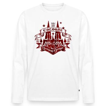 Mein Dom II - Männer Premium Bio Langarmshirt - Weiß - Vorne - Nico (187cm)