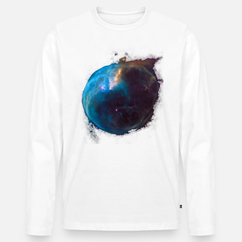 Bubble Nebula - Männer Premium Bio Langarmshirt - undefined