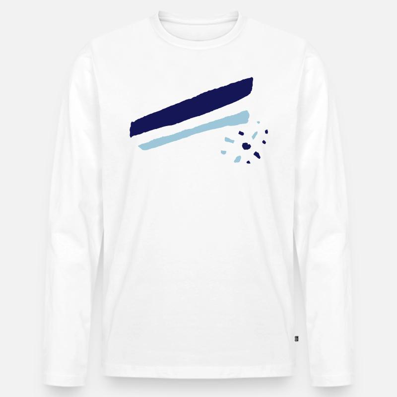 Retro Vektor - Männer Premium Bio Langarmshirt - Weiß