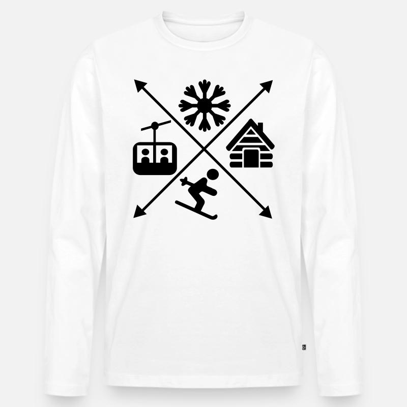 ki - Männer Premium Bio Langarmshirt - Weiß