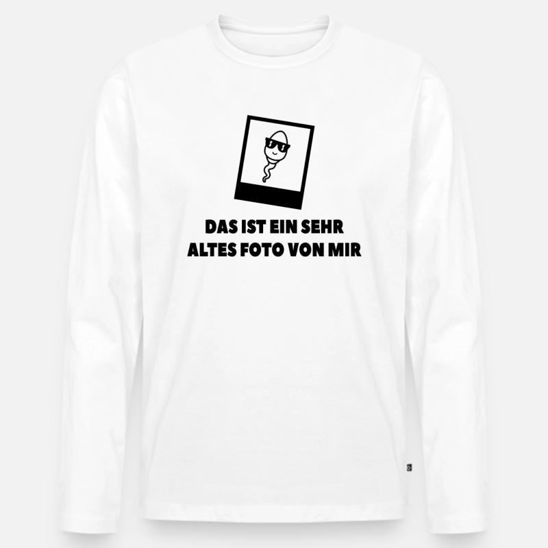 Alter Schnappschuss - Männer Premium Bio Langarmshirt - Weiß