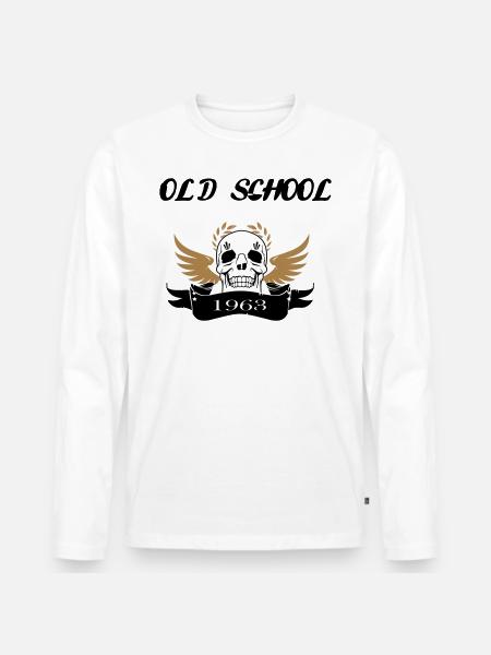 Old school1963 - Men's Premium Organic Long Sleeve Shirt - white