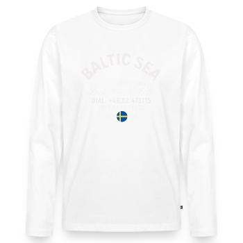 Baltic sea cruise - Men's Premium Organic Long Sleeve Shirt - white - Front - Nico (187cm)