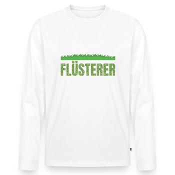 Rasenmäher Rasen Flüsterer Rasenpflege - Männer Premium Bio Langarmshirt - Weiß - Vorne - Nico (187cm)