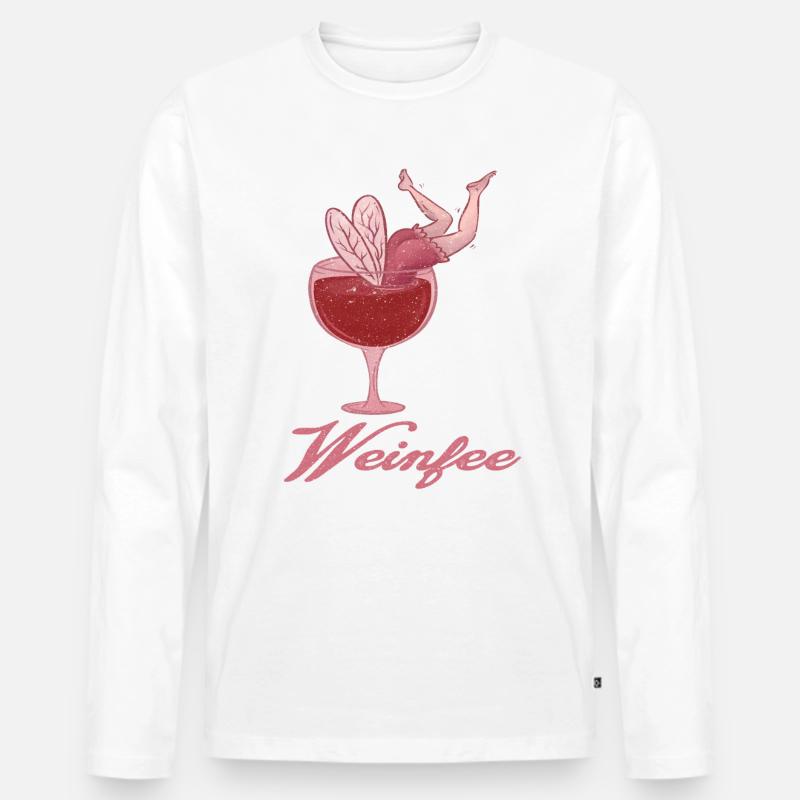 Weintrinker Weinfee Wein - Männer Premium Bio Langarmshirt - undefined