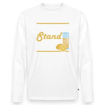 Lemonade Stand Boss Limonadenstand - Men's Premium Organic Long Sleeve Shirt - white - Front - Nico (187cm)