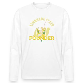 Lemonade Stand Founder and CEO Limonadenstand - Men's Premium Organic Long Sleeve Shirt - white - Front - Nico (187cm)