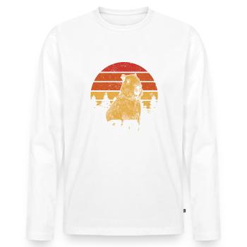 Coucher de soleil Ne vous inquiétez pas être Capy Wasserschwein - T-shirt manches longues Premium bio Homme - blanc - Devant - Nico (187cm)