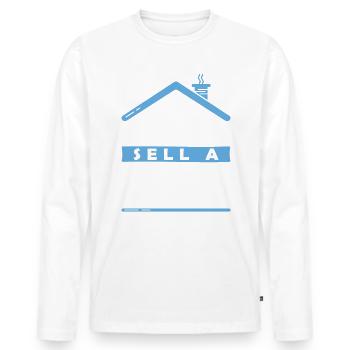 Wanna Sell a House Hypothekendarlehensberater - Männer Premium Bio Langarmshirt - Weiß - Vorne - Nico (187cm)