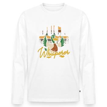 Duck Whisperer Entenjagd - Männer Premium Bio Langarmshirt - Weiß - Vorne - Nico (187cm)