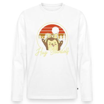 Stachlige Nagetier Hug Yourself Stachelschwein - Männer Premium Bio Langarmshirt - Weiß - Vorne - Nico (187cm)