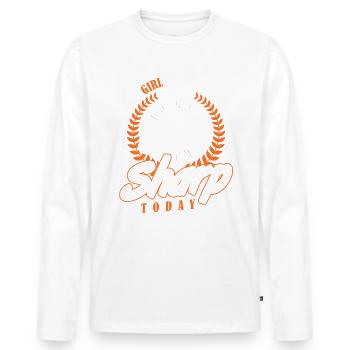 Just a Girl who Looking Sharp Today Stachelschwein - Männer Premium Bio Langarmshirt - Weiß - Vorne - Nico (187cm)